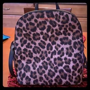 Michael Kors Leopard Backpack